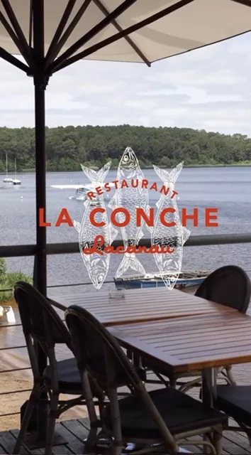 Vue sur le lac depuis le restaurant La Conche à Lacanau