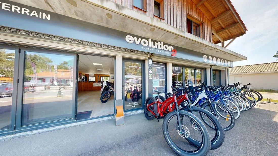 Une piste cyclable plate dans la pinède de Lacanau, au départ des gîtes